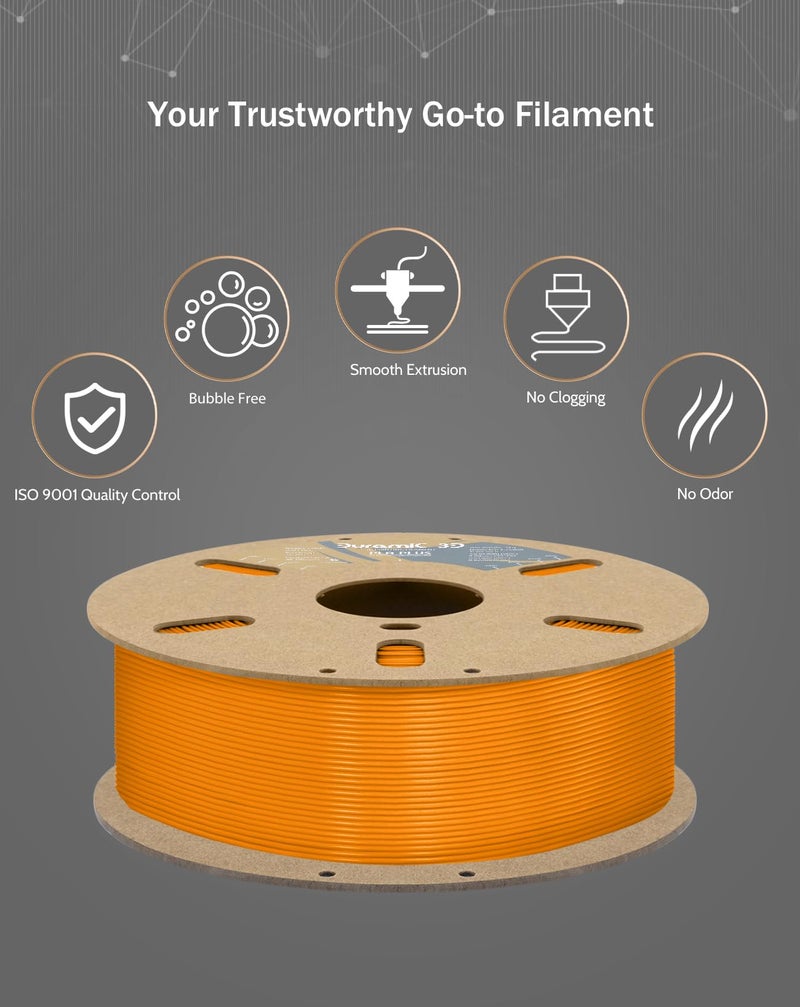 DURAMIC 3D PLA+ Filament 1.75mm 1Kg Orange, PLA Plus Filament 1Kg Spool(2.2lbs) Tougher and Stronger, Dimensional Accuracy Probability +/- 0.02mm - Image 5